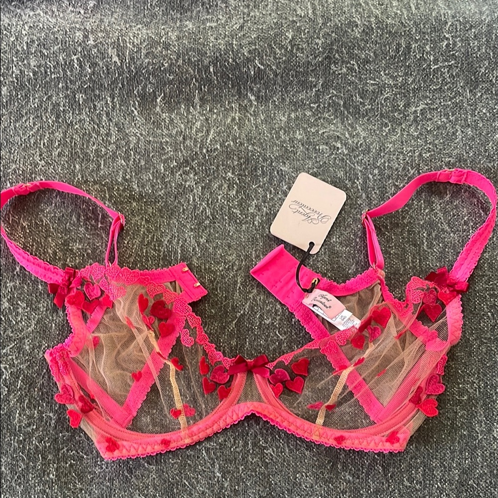 Agent Provocateur Pink Lace Bra with Underwire